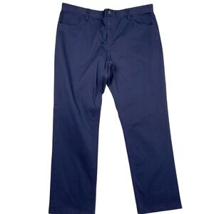 Robert Graham Pants Mens 36 Blue Houndstooth Kipling Straight Tailored Fit Jeans